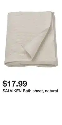 IKEA SALVIKEN Bath sheet, natural offer