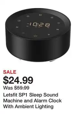 TSC Stores Letsfit SP1 Sleep Sound Machine and Alarm Clock With Ambient Lighting offer