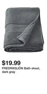 IKEA FREDRIKSJÖN Bath sheet, dark gray offer