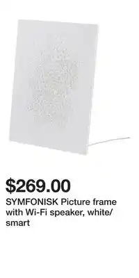 IKEA SYMFONISK Picture frame with Wi-Fi speaker, white/smart offer