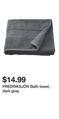 IKEA FREDRIKSJÖN Bath towel, dark gray offer