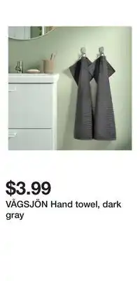 IKEA VÅGSJÖN Hand towel, dark gray offer