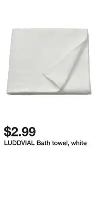 IKEA LUDDVIAL Bath towel, white offer