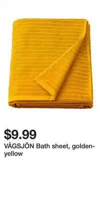 IKEA VÅGSJÖN Bath sheet, golden-yellow offer