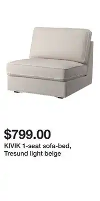 IKEA KIVIK 1-seat sofa-bed, Tresund light beige offer