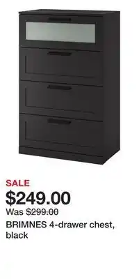 IKEA BRIMNES 4-drawer chest, black offer