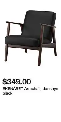 IKEA EKENÄSET Armchair, Jonsbyn black offer