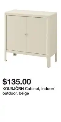 IKEA KOLBJÖRN Cabinet, indoor/outdoor, beige offer