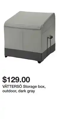 IKEA VÄTTERSÖ Storage box, outdoor, dark gray offer