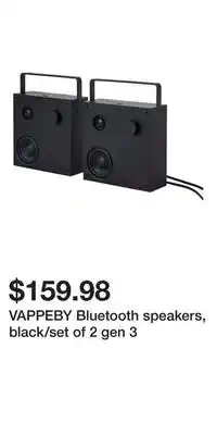 IKEA VAPPEBY Bluetooth speakers, black/set of 2 gen 3 offer