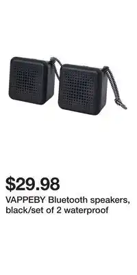 IKEA VAPPEBY Bluetooth speakers, black/set of 2 waterproof offer