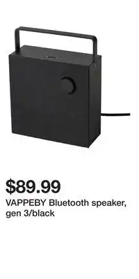 IKEA VAPPEBY Bluetooth speaker, gen 3/black offer