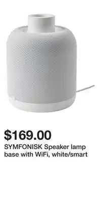 IKEA SYMFONISK Speaker lamp base with WiFi, white/smart offer