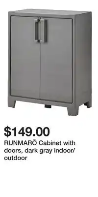 IKEA RUNMARÖ Cabinet with doors, dark gray indoor/outdoor offer