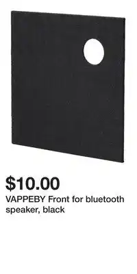 IKEA VAPPEBY Front for bluetooth speaker, black offer