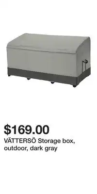 IKEA VÄTTERSÖ Storage box, outdoor, dark gray offer