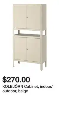 IKEA KOLBJÖRN Cabinet, indoor/outdoor, beige offer