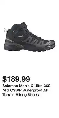 Sport Chek Salomon Men's X Ultra 360 Mid CSWP Waterproof All Terrain Hiking Shoes offer