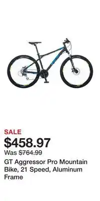 Sport Chek GT Aggressor Pro Mountain Bike, 21 Speed, Aluminum Frame offer