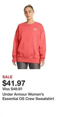 Sport Chek Under Armour Women's Essential OS Crew Sweatshirt offer