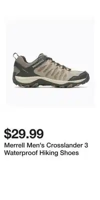 Sport Chek Merrell Men's Crosslander 3 Waterproof Hiking Shoes offer