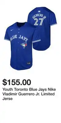 Sport Chek Youth Toronto Blue Jays Nike Vladimir Guerrero Jr. Limited Jerse offer