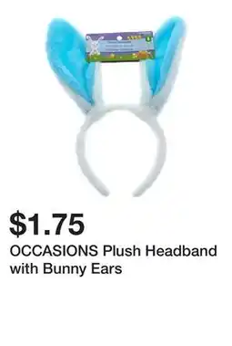 Dollarama OCCASIONS Plush Headband with Bunny Ears offer