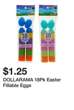 Dollarama DOLLARAMA 18Pk Easter Fillable Eggs offer