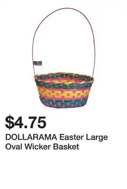 Dollarama DOLLARAMA Easter Large Oval Wicker Basket offer