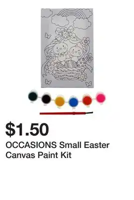 Dollarama OCCASIONS Small Easter Canvas Paint Kit offer