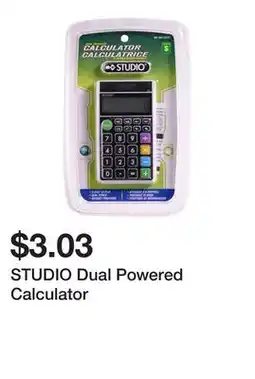 Dollarama STUDIO Dual Powered Calculator offer