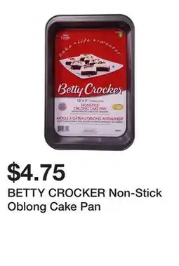 Dollarama BETTY CROCKER Non-Stick Oblong Cake Pan offer