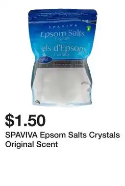 Dollarama SPAVIVA Epsom Salts Crystals Original Scent offer