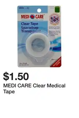 Dollarama MEDI CARE Clear Medical Tape offer