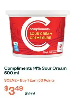 Voilà Compliments 14% Sour Cream 500 ml offer