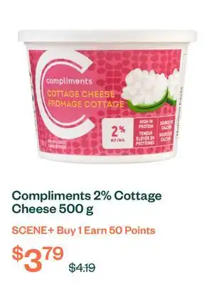 Voilà Compliments 2% Cottage Cheese 500 g offer