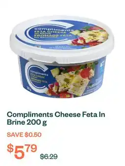 Voilà Compliments Cheese Feta In Brine 200 g offer