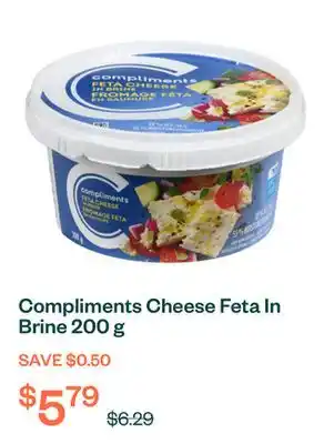 Voilà Compliments Cheese Feta In Brine 200 g offer