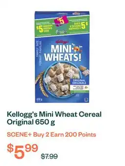 Voilà Kellogg's Mini Wheat Cereal Original 650 g offer