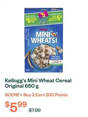 Voilà Kellogg's Mini Wheat Cereal Original 650 g offer