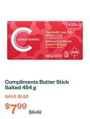 Voilà Compliments Butter Stick Salted 454 g offer