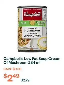 Voilà Campbell's Low Fat Soup Cream Of Mushroom 284 ml offer