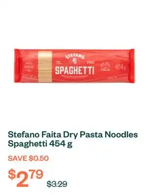 Voilà Stefano Faita Dry Pasta Noodles Spaghetti 454 g offer