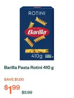 Voilà Barilla Pasta Rotini 410 g offer