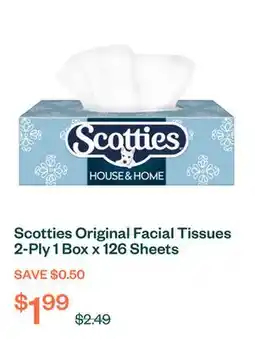 Voilà Scotties Original Facial Tissues 2-Ply 1 Box x 126 Sheets offer