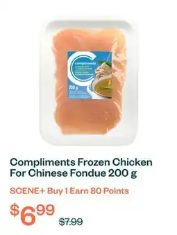 Voilà Compliments Frozen Chicken For Chinese Fondue 200 g offer