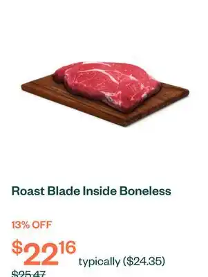 Voilà Roast Blade Inside Boneless offer