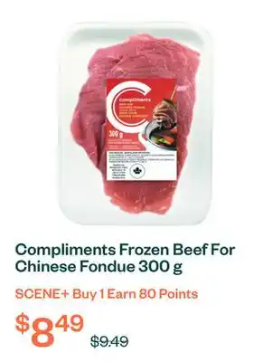 Voilà Compliments Frozen Beef For Chinese Fondue 300 g offer