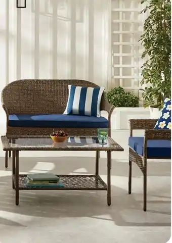 Walmart Pebbleton Wicker Loveseat offer