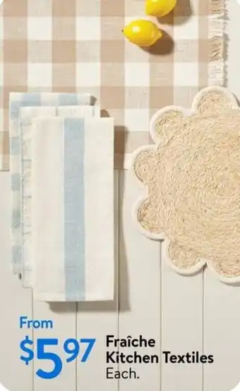 Walmart Fraîche Kitchen Textiles Each offer